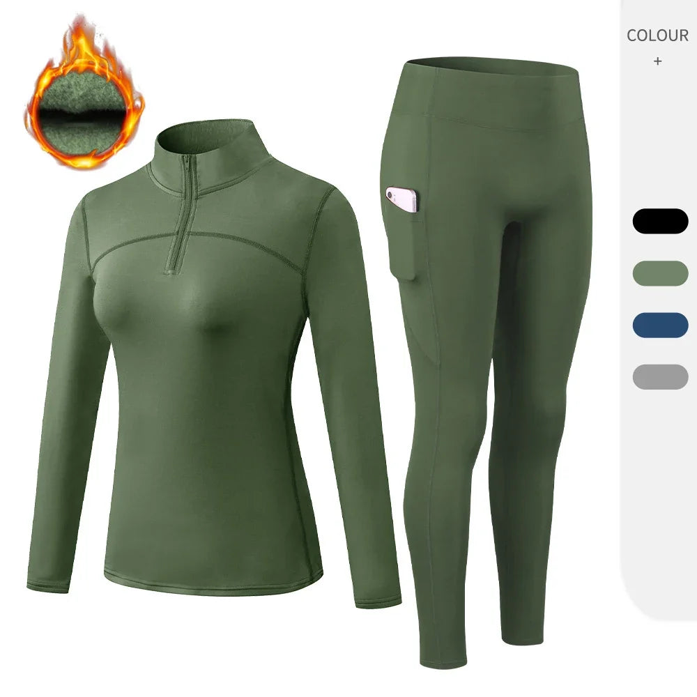 Women's Warm Thermal Long Johns Kit - Cozy Second Skin Winter Underwear for Active & Casual Wear