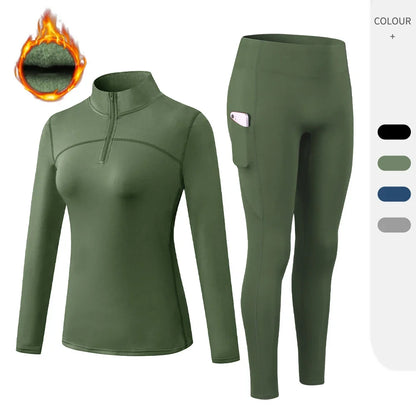 Women's Warm Thermal Long Johns Kit - Cozy Second Skin Winter Underwear for Active & Casual Wear