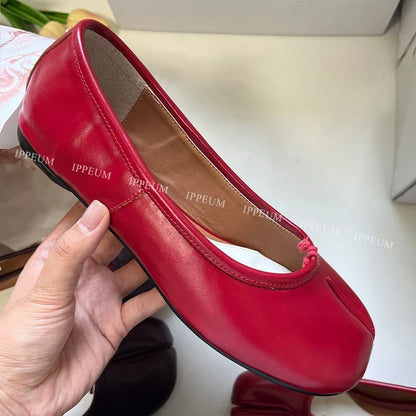 Light Womens Split Toe Ballet Flats - Mary Jane, PU