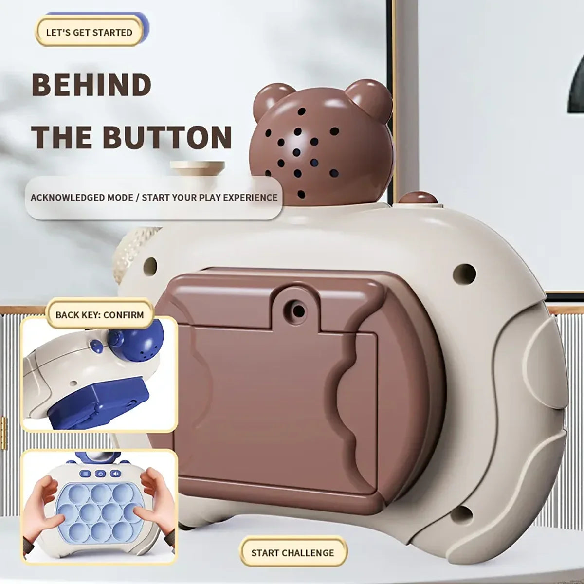Push Speed Decompression Puzzle Game Console - Engaging Squeeze Toy for Teens and Adults, Develops Coordination and Problem-Solving Skills