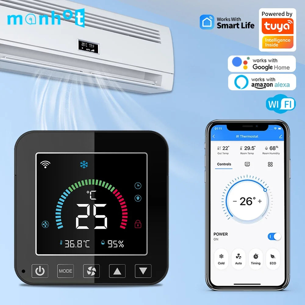 Smart Thermostat WiFi Infrared Controller For Air Conditioner Temperature Humidity Monitor Fall 2025 Household Automation