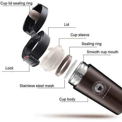 Stainless 380ml Steel Vacuum Insulated Coffee Cup - Double Layer Tea Mug for Outdoor Sports, Leak-Proof Travel Bottle