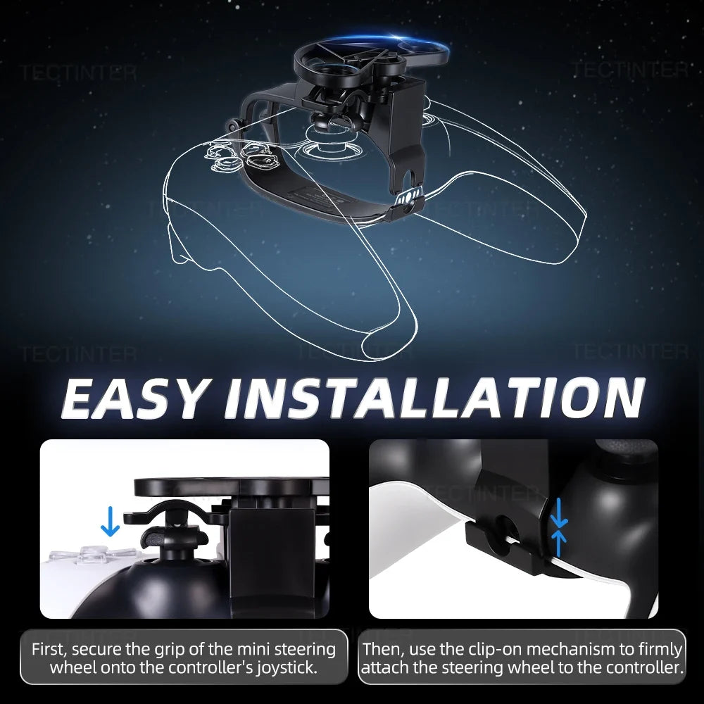 Controller PS5 Mini Steering Wheel Racing Gamepad Accessory 360 Degree Rotation Enhanced Gameplay Summer 2026 Gift