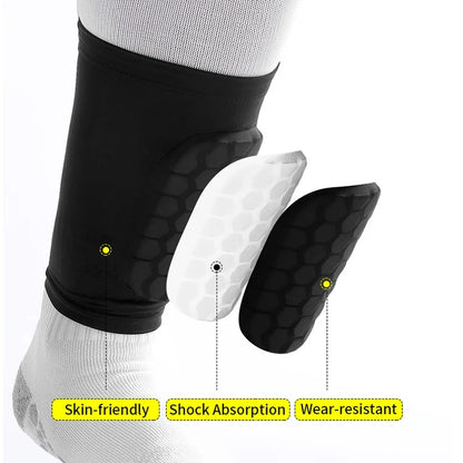 Football Shin Guard Sleeve Covers - Light Elastic Protective Leg Sleeves for Men Women and Teens