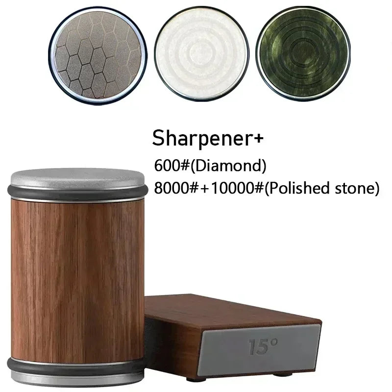 15° & 20° Angle Roller Kitchen Device 2026 – Rolling Diamond Knife Sharpener Kit with Magnetic Holder