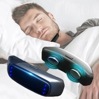 Anti Snoring Chin Strap Sleep Aid - TENS Jaw Stimulation, Flexible Comfort, Fall 2025 Gift