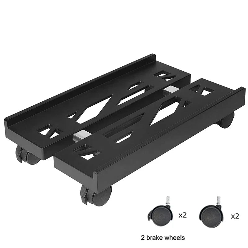 PC Tower Stand Flexible Ventilated Base With Casters