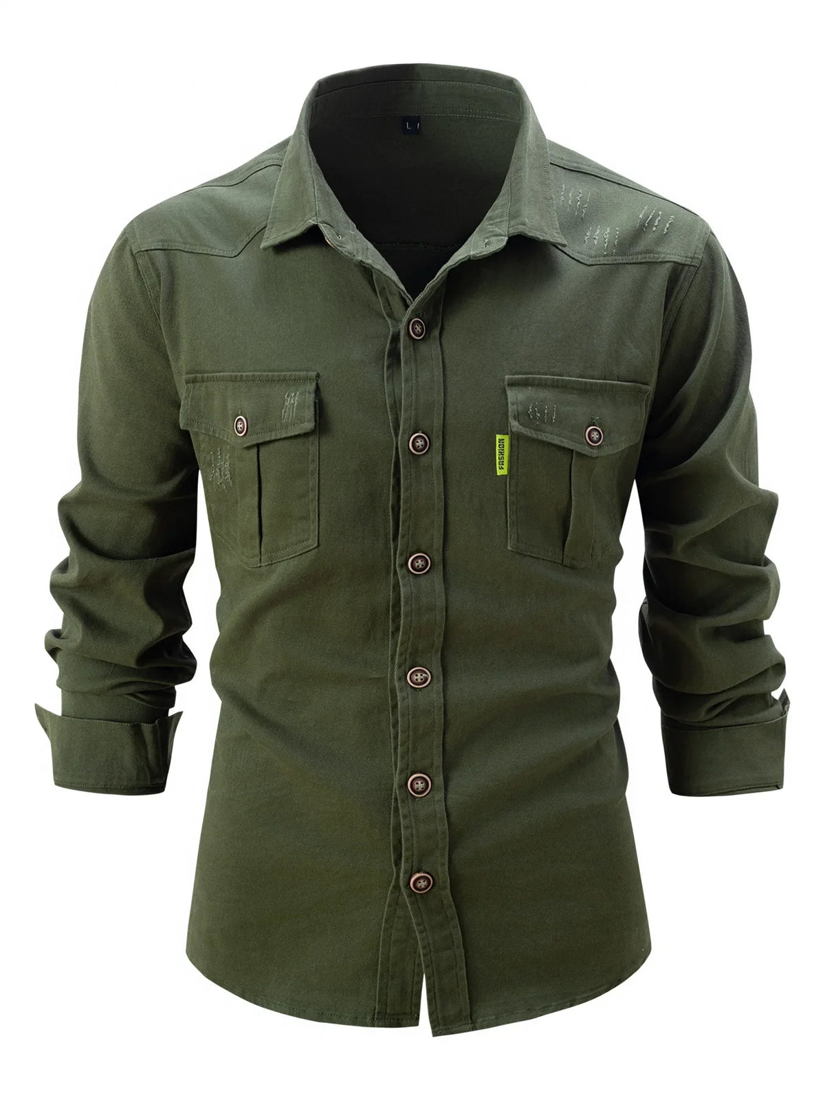 and Autumn Winter Men's Long Sleeve Shirt - Casual Stretch Cotton Linen Fashion Business Wear