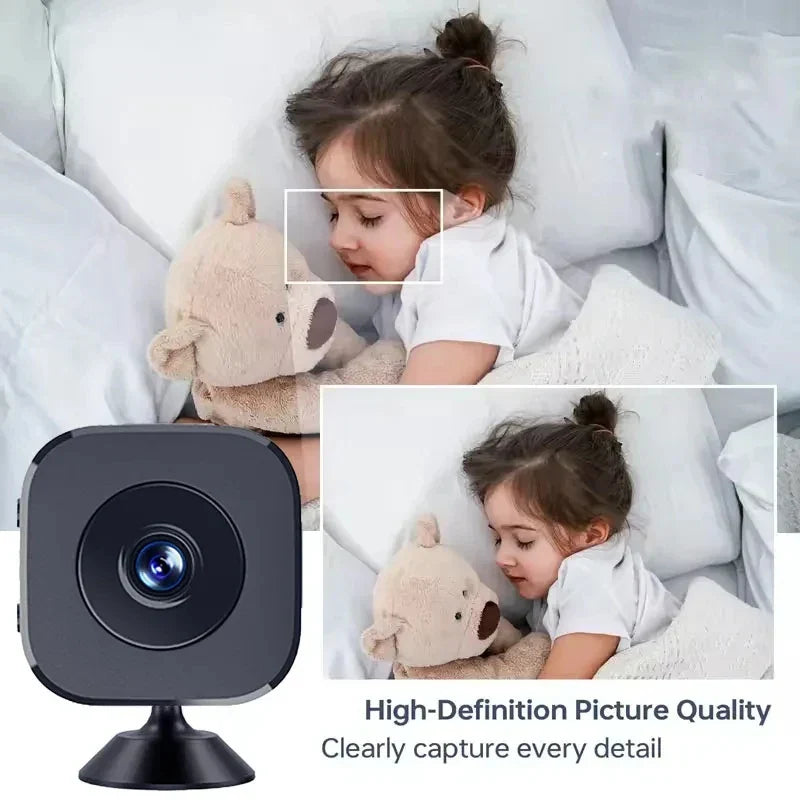 Mini2025 Edition Security Camera Cordless WiFi Surveillance Two Way Audio Motion Detection Infrared Night Vision 1080P Fall