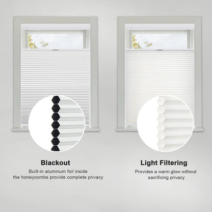 Drill No Honeycomb Blinds Cordless Thermal Insulated 1" Cell Fabric