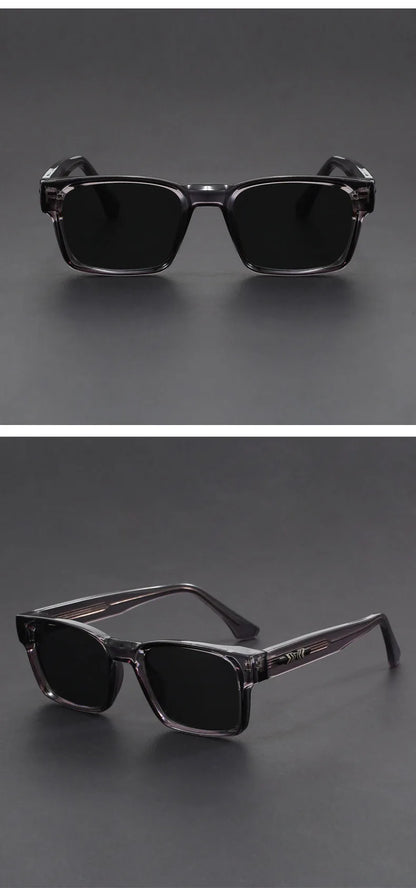 mirror lens, anti-mist outdoor driving shades, wide coverage – Men's square frame sunglasses UV400