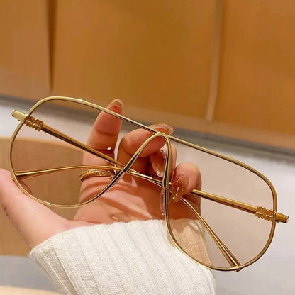 Sunglasses Oversize Square Gradient Alloy Frames Vintage Driving Shades Fall 2026 Casual Regular Look