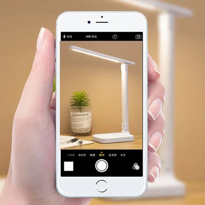 LED Desk Lamp Touch Dimmable Battery-Powered Eye Protection