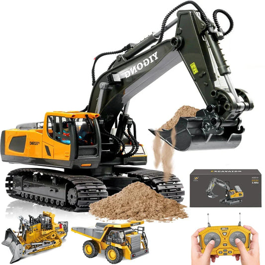 Remote2025 Edition Control Excavator Toy 4WD Construction Vehicle Battery Included Kids Gift Fall