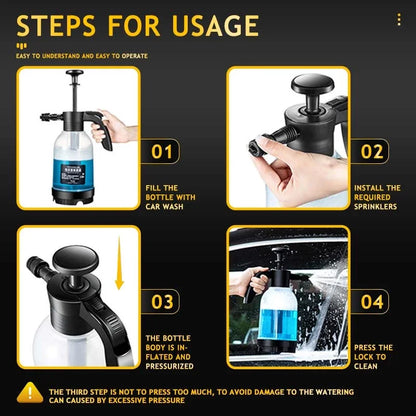 Car Wash Foam Sprayer Bottle Hand-Operated Air Pressure Gun