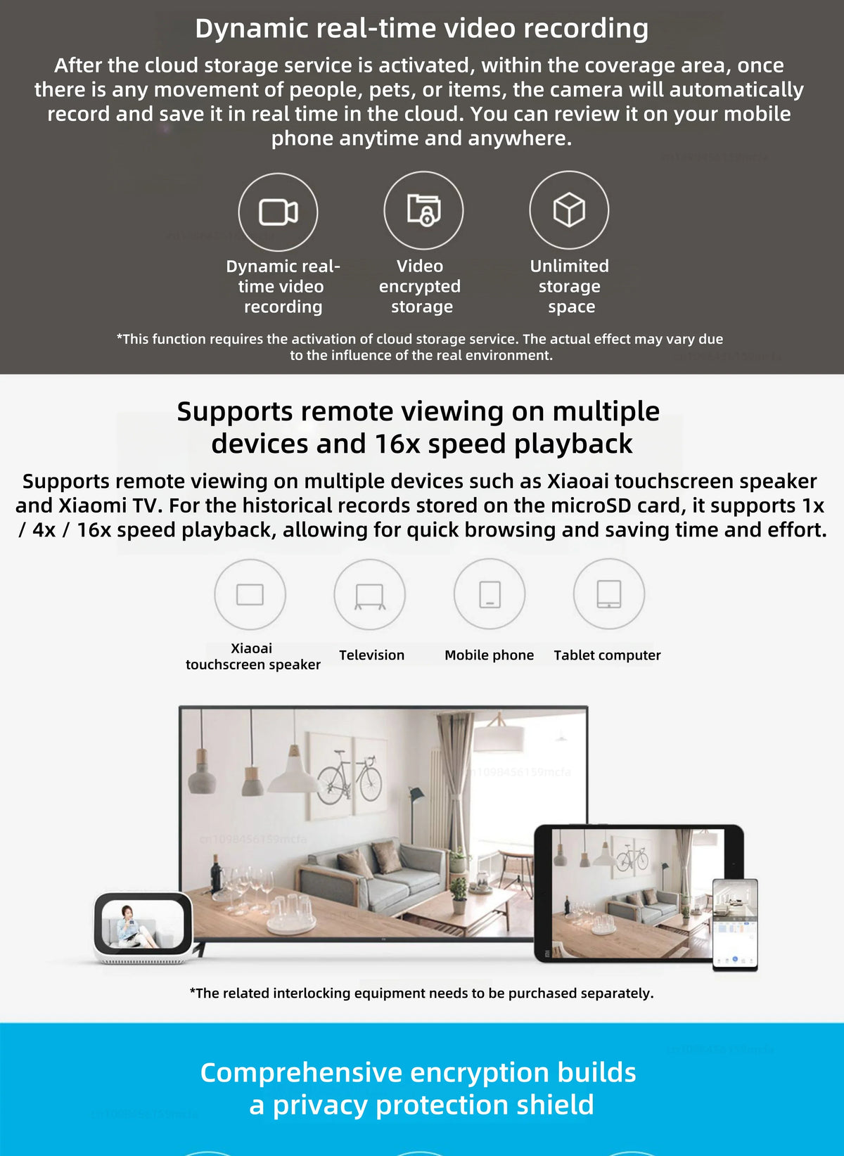 Smart Household Security Camera 2K PTZ 3MP Night Vision AI