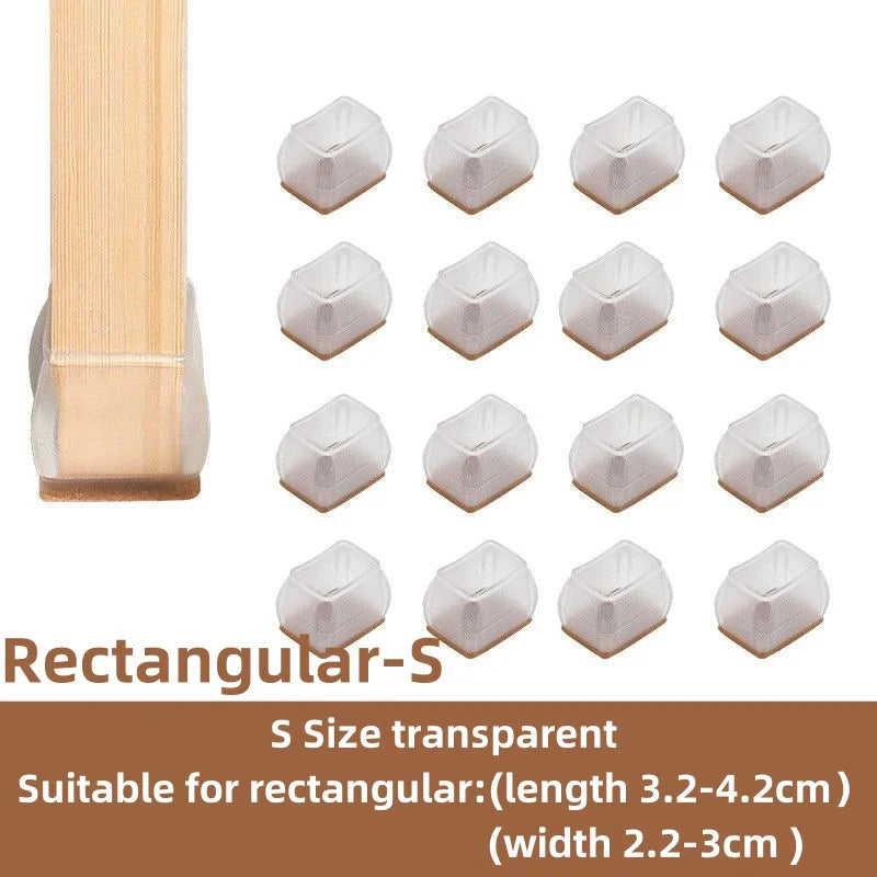 Floor Protectors Chair Feet Leveling Mat 2026 – Silicone Anti-Slip Furniture Leg Pads 16-Pack