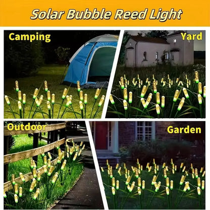 LED Solar Reed Garden Lights Plastic Outdoor Water-Resistant Swaying Pathway Lamps Summer 2026 Patio Decor