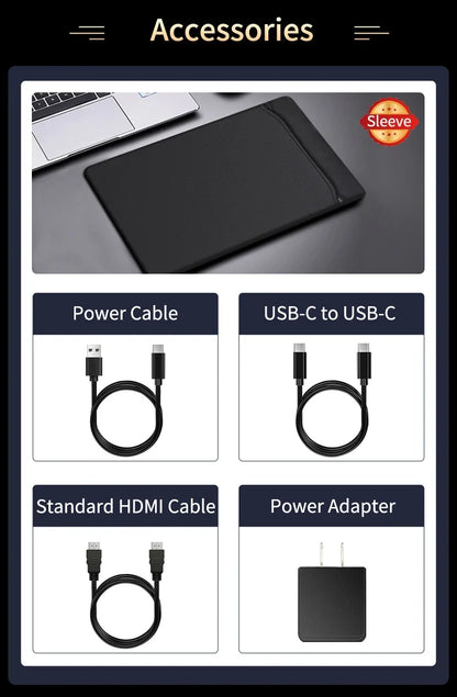 OLED 13.3 Travel-Friendly Monitor Metal Frame Travel Display
