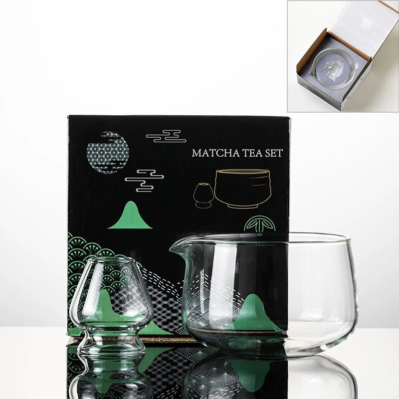 Mixing Matcha Bowl Glass Pouring Spout Japanese Tea
