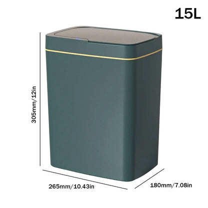 Smart Sensor Trash Can 15L 18L Touchless Quiet Water-Resistant