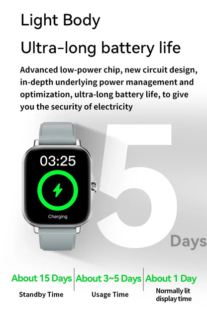 Heart Rate Sleep Tracker Sports Fitness Smartwatch 2026 – LAXASFIT Smart Watch Full Touch Screen Bluetooth Call