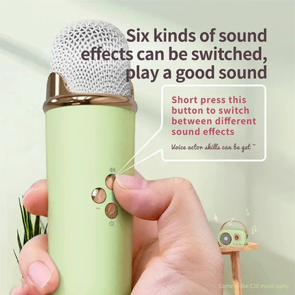 Karaoke Travel-Friendly Bluetooth Speaker With Microphone Mini FM Radio Back To School 2025 Gift Idea