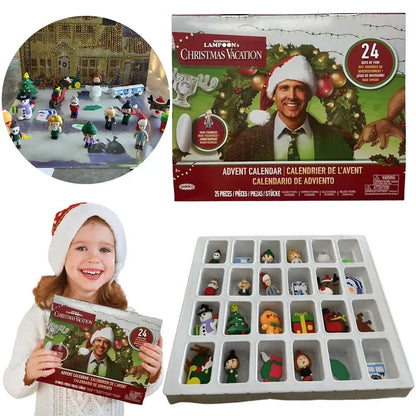 Calendar Advent 24 Days 3D Figures Christmas Countdown Gift