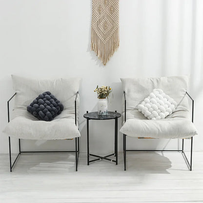 Pillow Knot Plush Square Hand-Woven Throw Cushion Living Room Decor Fall 2025 Cozy Support Decorative Accent