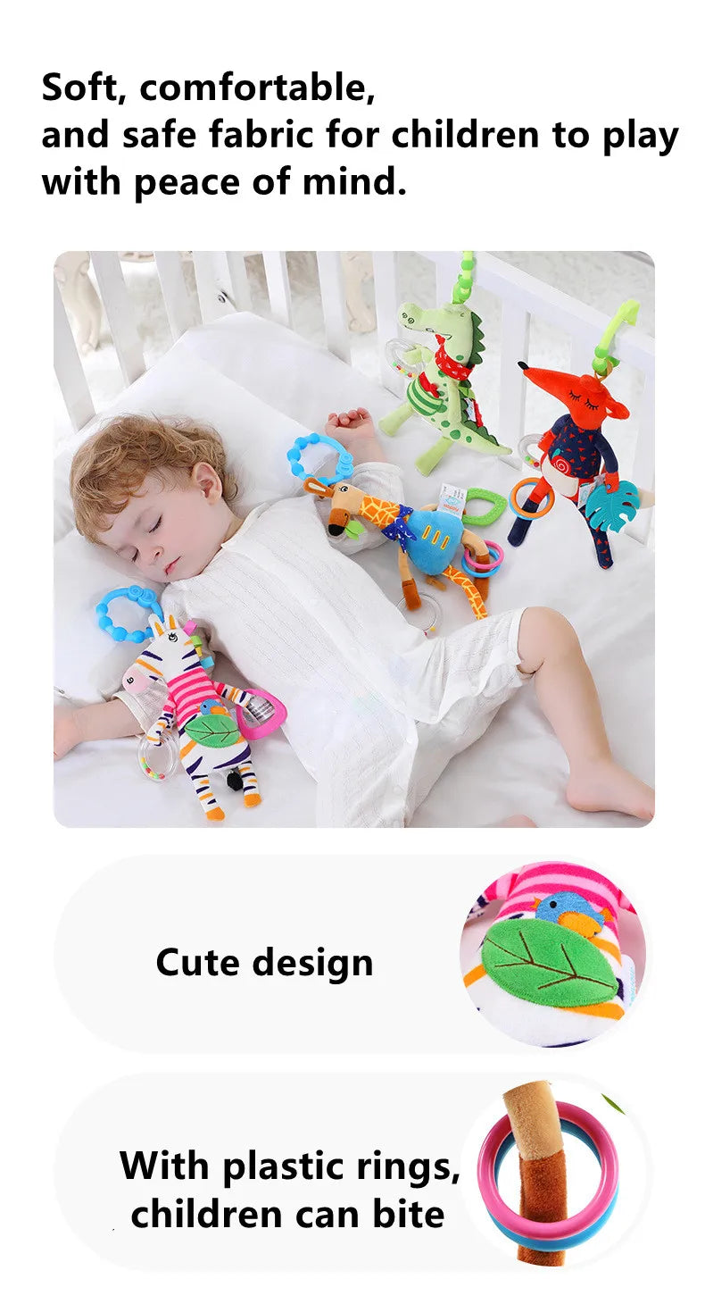 Spiral Giraffe Crib Toy Newborn Sensory Toys Rattle