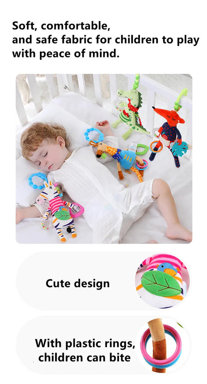 Spiral Giraffe Crib Toy Newborn Sensory Toys Rattle