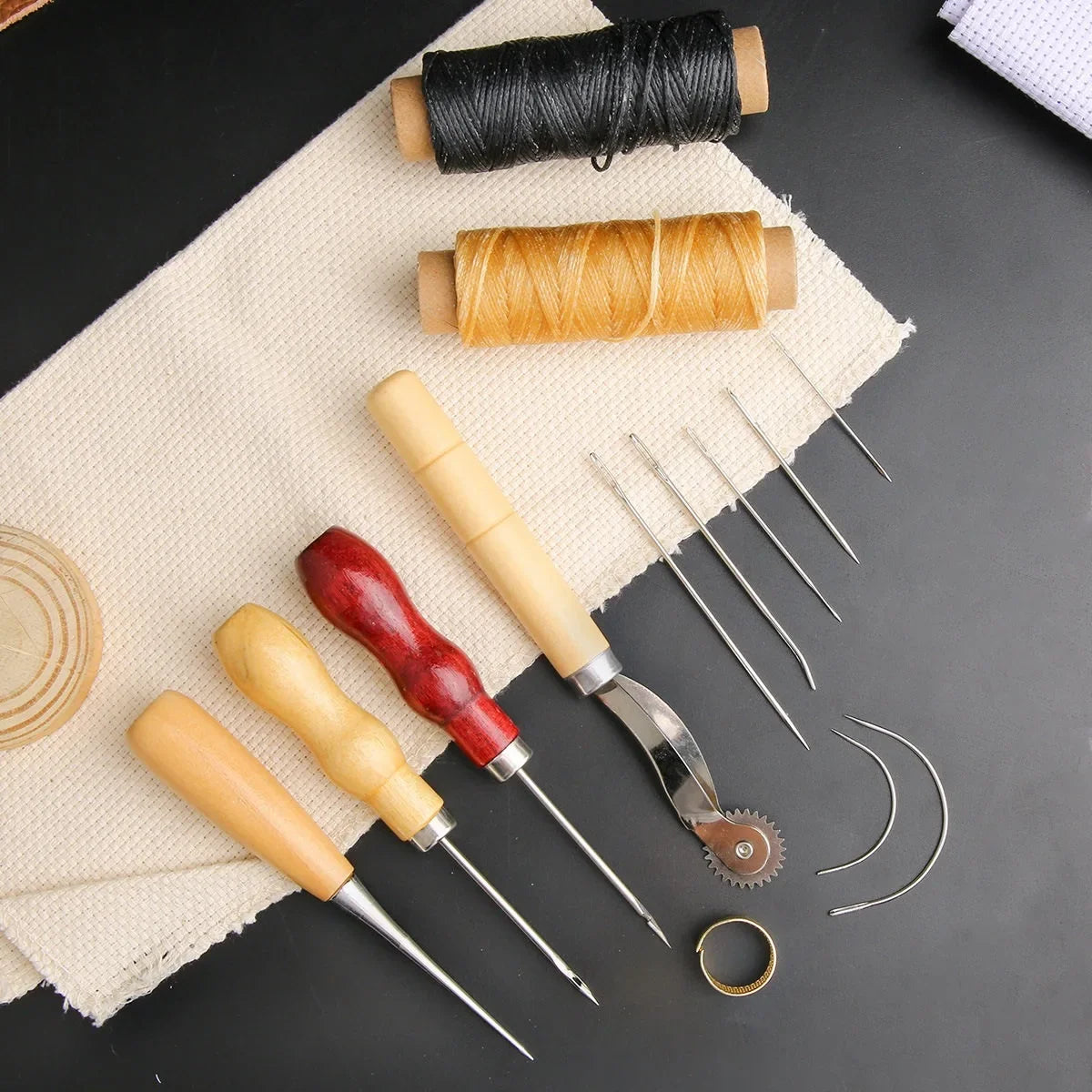 Leather Sewing Kit 13 Piece Kit For Handbag And Shoe Repair, Viral DIY Gift Trend 2026 Handmade Stitching At Household