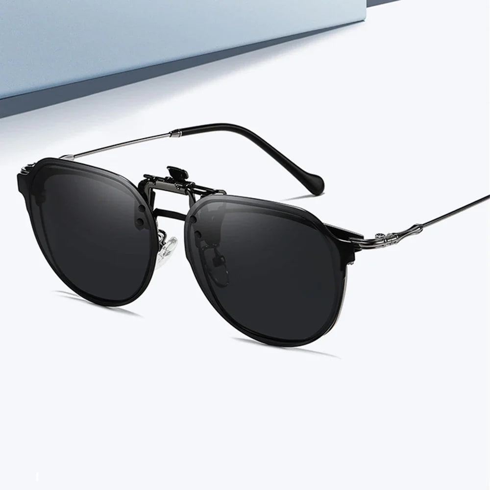 Clip-On2026 Edition Sunglasses Polarized UV400 Flip Up Clip Night Vision Clip Universal Goggles For Driving And Fishing Summer