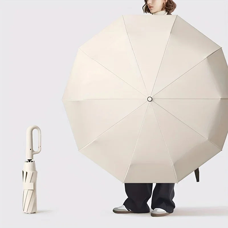 Bones 20 Windproof Strong 105CM Folding Umbrella for Men, Large Handle, Water Resistant