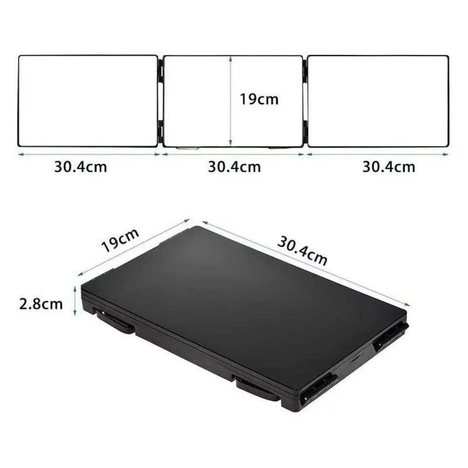 Makeup2025 Edition Mirror Retractable Hanging Three Fold Vanity Mirror Travel-Friendly Flexible Travel Back To School