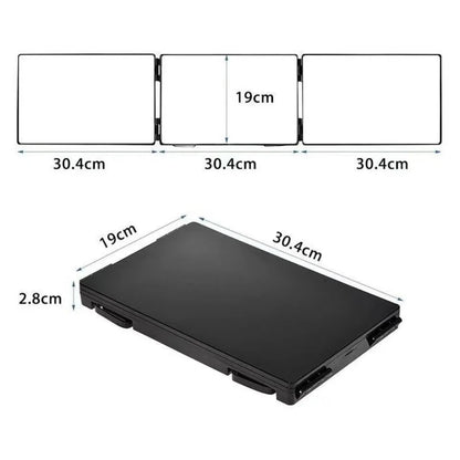 Makeup2025 Edition Mirror Retractable Hanging Three Fold Vanity Mirror Travel-Friendly Flexible Travel Back To School