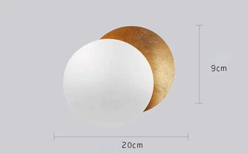 Wall2026 Edition Sconce Light Round Eclipse Contemporary Wall Lamp Iron Construction Ambient Bedside Decor Fall