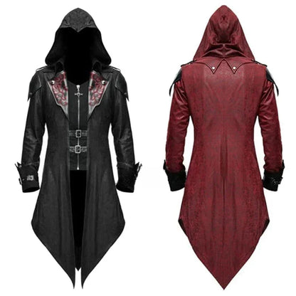 Medieval2025 Edition Assassin Hooded Jacket Costume Halloween