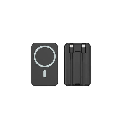 Power2026 Edition Bank Magnetic Cordless Charger - Slim Travel-Friendly Battery, 2 Cables, Fast Charging Back to School