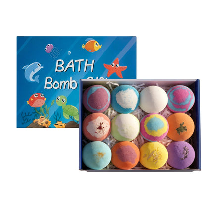 Kids Bath Bombs Kit 6 Pcs Colorful Fizzy With Surprise Inside Moisturizing Formula Birthday Gift