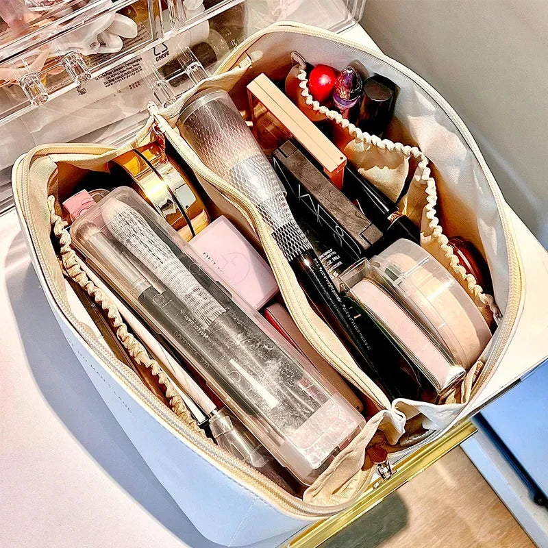 Travel Large Cosmetic Bag For Women - High-Capacity Makeup Organizer Pouch