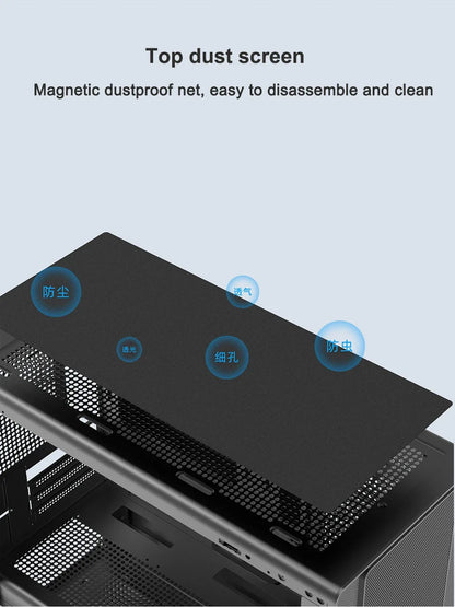 ITX Mini PC Case Tempered Glass 360mm Water Cooling