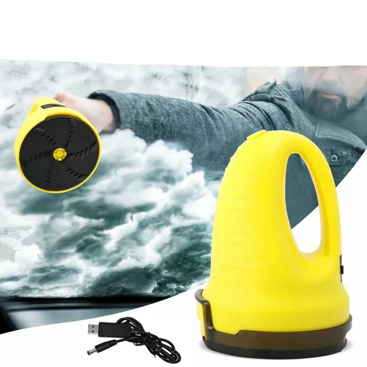 Car2025 Edition Ice Scraper Heated Defrost Device USB Battery-Powered Windshield Snow Removal for Winter