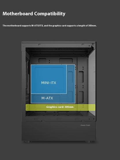 ITX Mini PC Case 240mm Water Cooling MicroATX Chassis