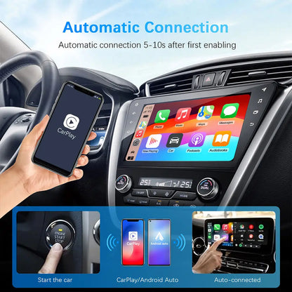 Wireless2025 Edition CarPlay AI Box 2in1 Android Auto Dongle Plug and Play Car Radio Upgrade 99 Percent Car Compatibility Fall