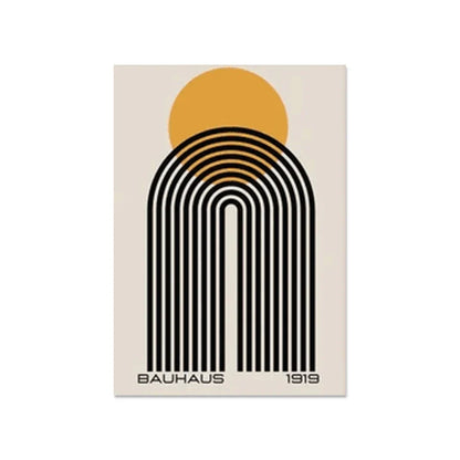 Bauhaus Abstract Patterned Posters Vertical Canvas Art
