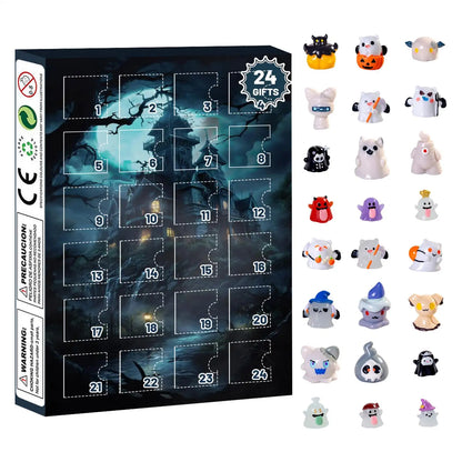 Advent Halloween Calendar 24 Days Tabletop Decor Collectible