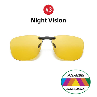 Sunglasses Clip-On Polarized Square Frames UV400 Anti-Glare Night Driving Summer 2026 Trend