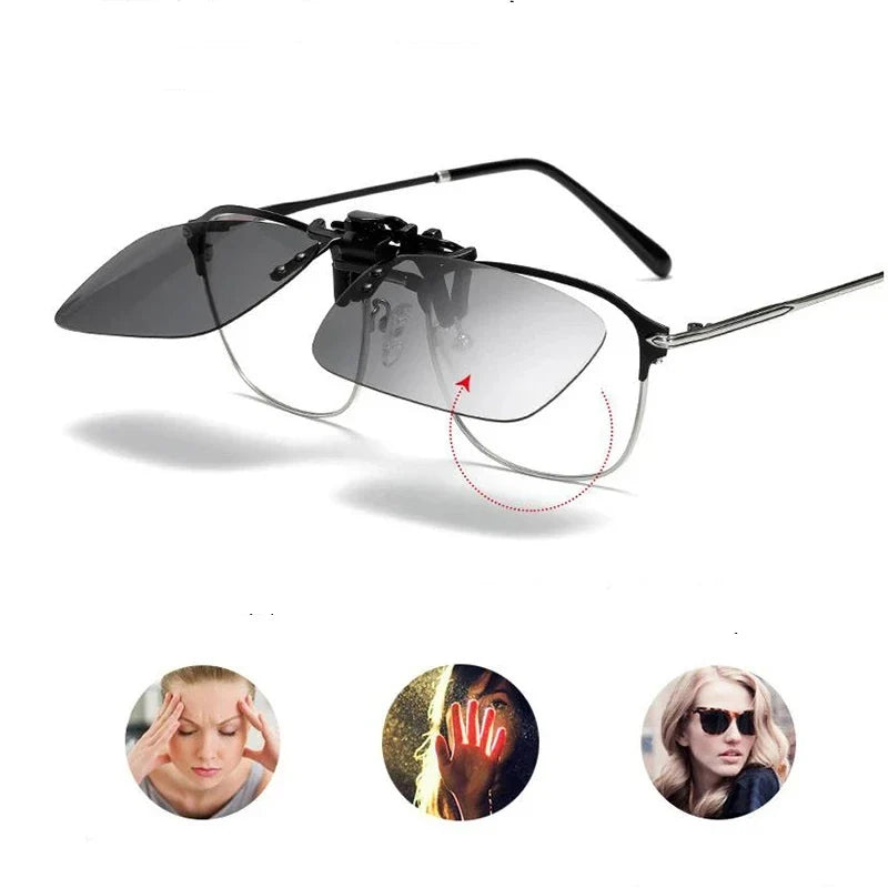 Clip Polarized On Sunglasses - UV 380 Driving Fishing Glasses Color Lenses