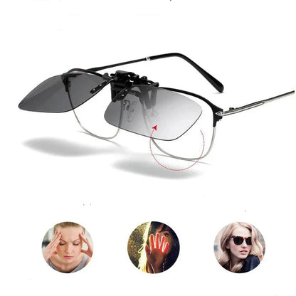 Clip Polarized On Sunglasses - UV 380 Driving Fishing Glasses Color Lenses